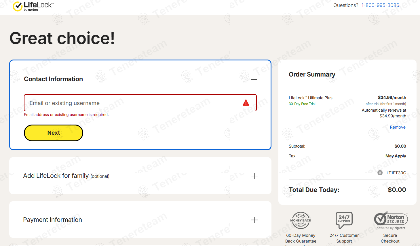 LifeLock coupon code: Sale off with LT1FT30C. Tested and valid as 1 year ago.