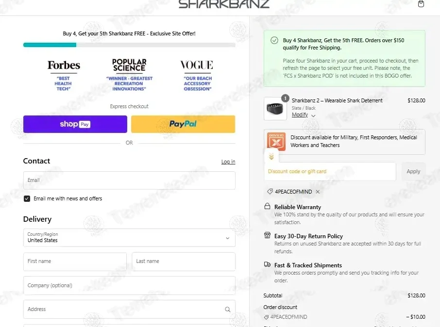 Sharkbanz coupon code: $10 off with 4PEACEOFMIND. Tested and valid as 7 months ago.