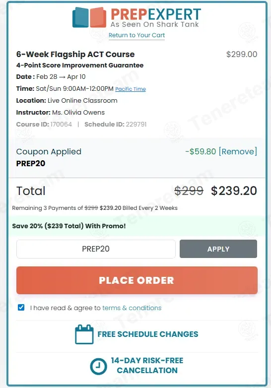 Prep Expert coupon code: 20% off with PREP20. Tested and valid as 4 weeks ago.
