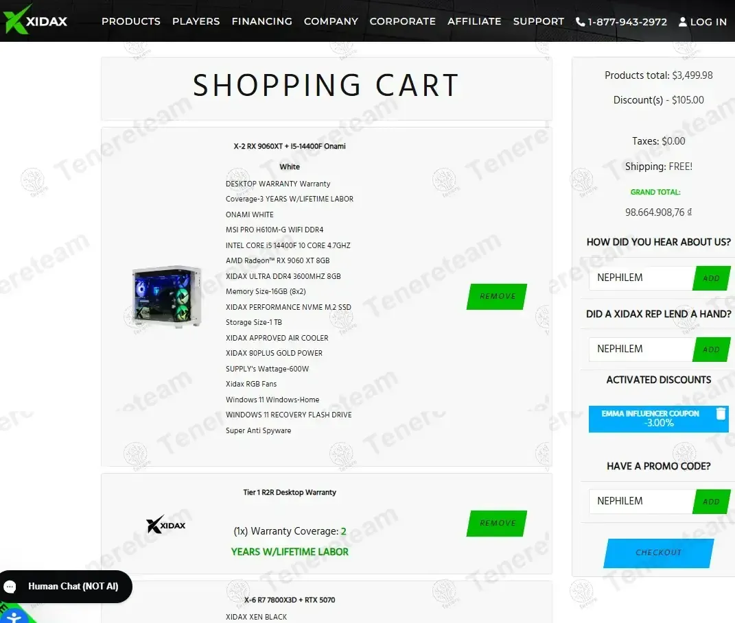 Xidax coupon code: 3% off with NEPHILEM. Tested and valid as 4 months ago.