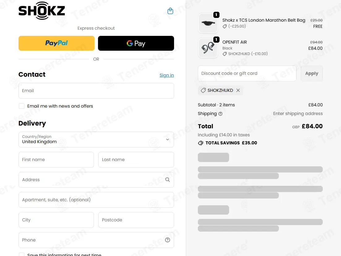 Shokz UK coupon code: £10 off with SHOKZHUKD. Tested and valid as 2 months ago.