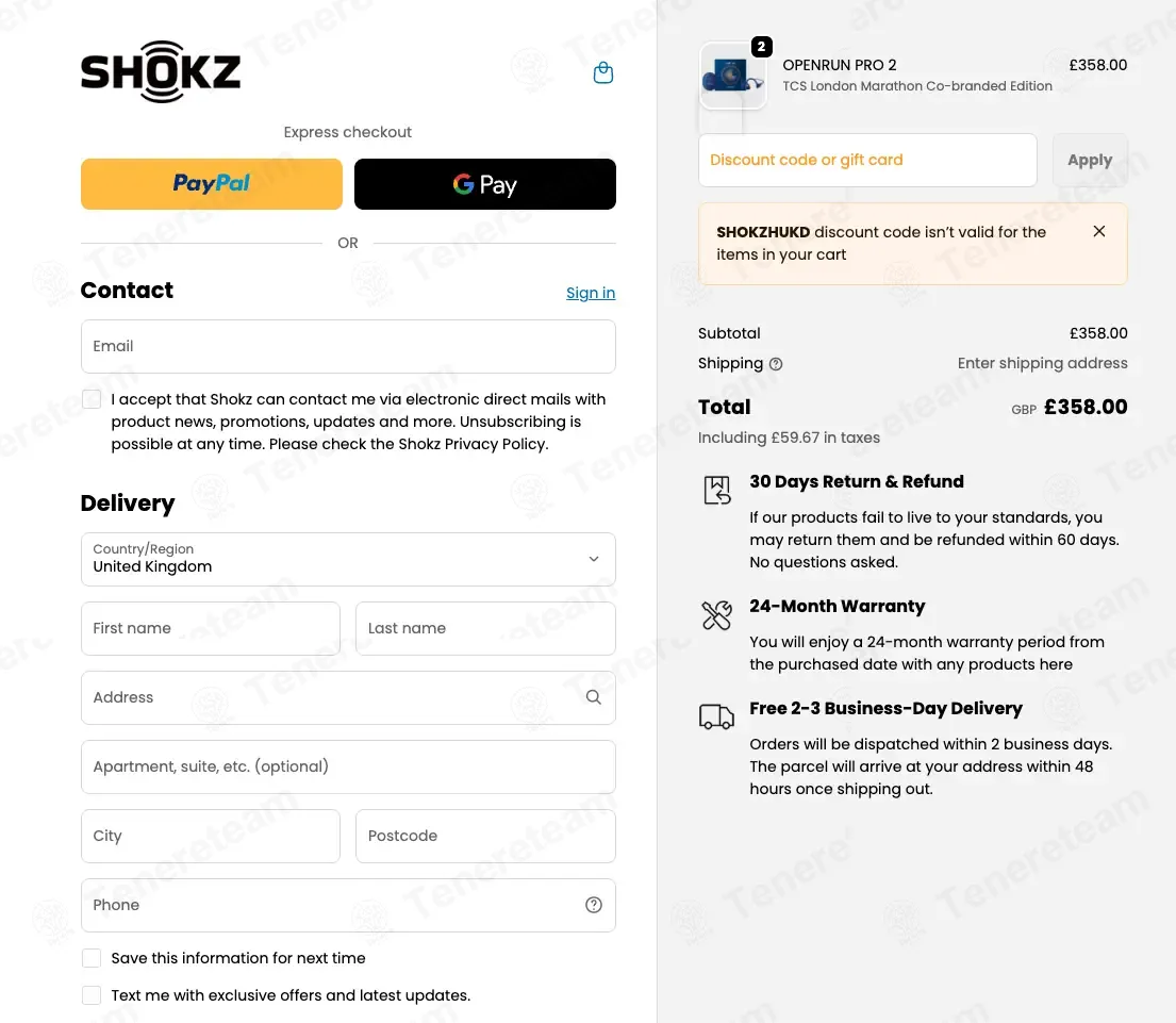 Shokz UK coupon code: £10 off with SHOKZHUKD. Tested and valid as 2 months ago.