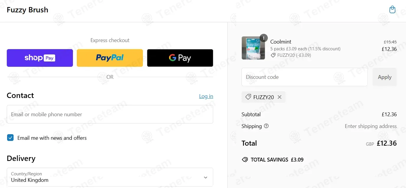 Fuzzy Brush apply coupon code