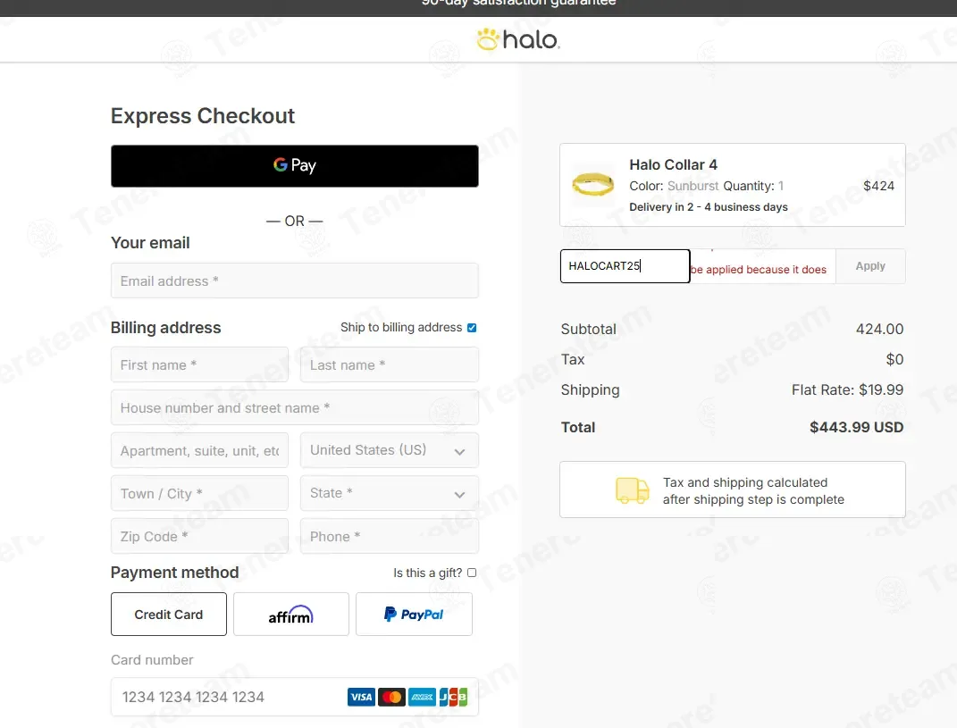 Halo Collar coupon code: $25 off with HALOCART25. Tested and valid as 4 months ago.