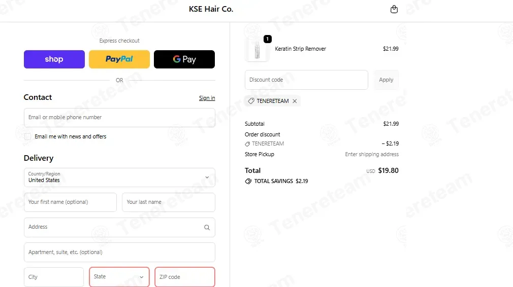 Keratin Strip Extensions coupon code - tested and valid (1 month ago)