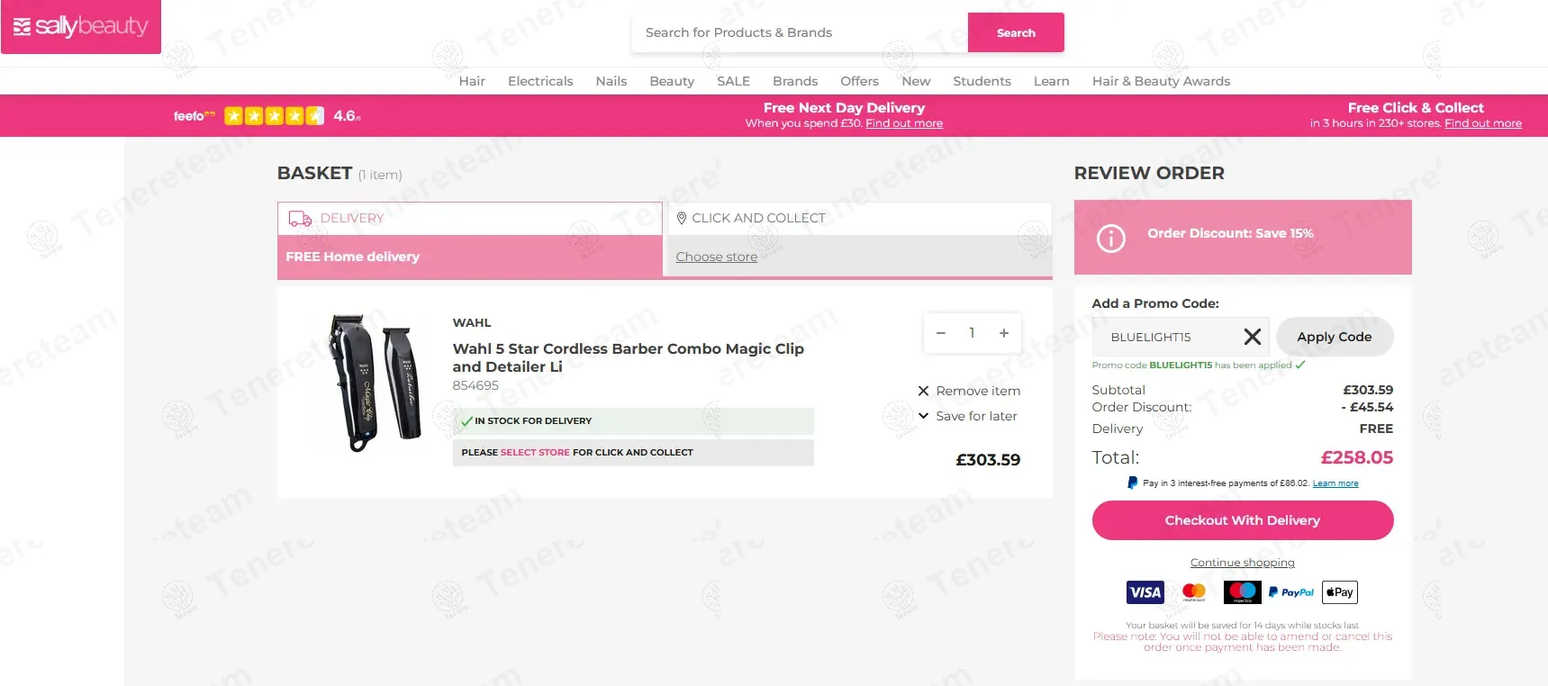 Sally Beauty Uk coupon code: 15% off with BLUELIGHT15. Tested and valid as 10 months ago.