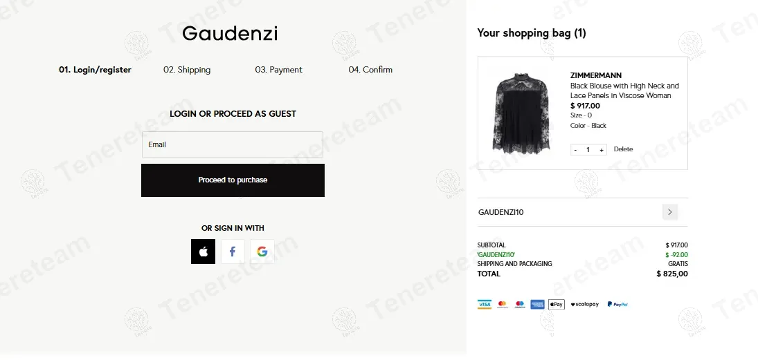 Gaudenzi Boutique coupon code: 10% off with GAUDENZI10. Tested and valid as 8 months ago.
