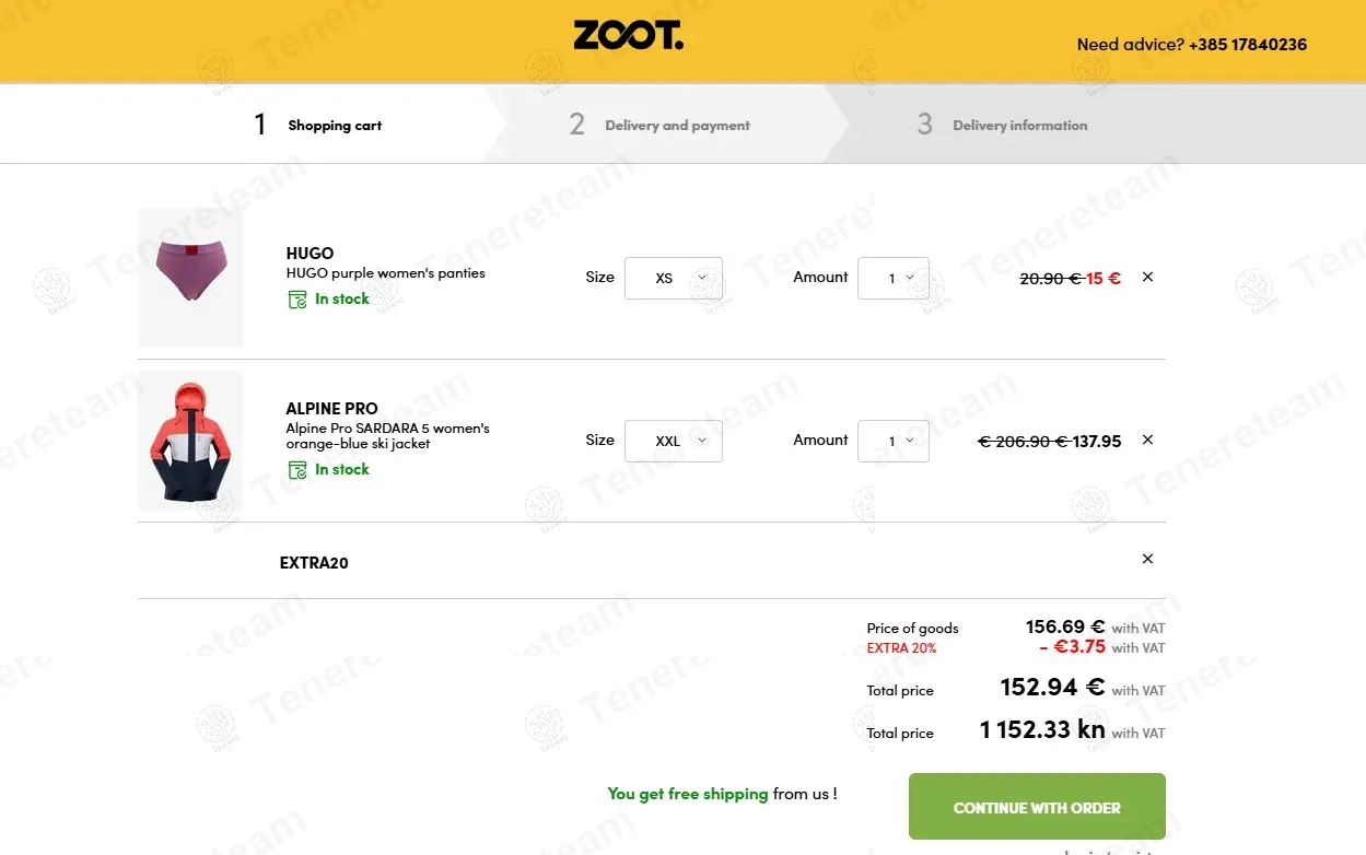 Zoot SI coupon code: 20% off with EXTRA20. Tested and valid as 1 year ago.