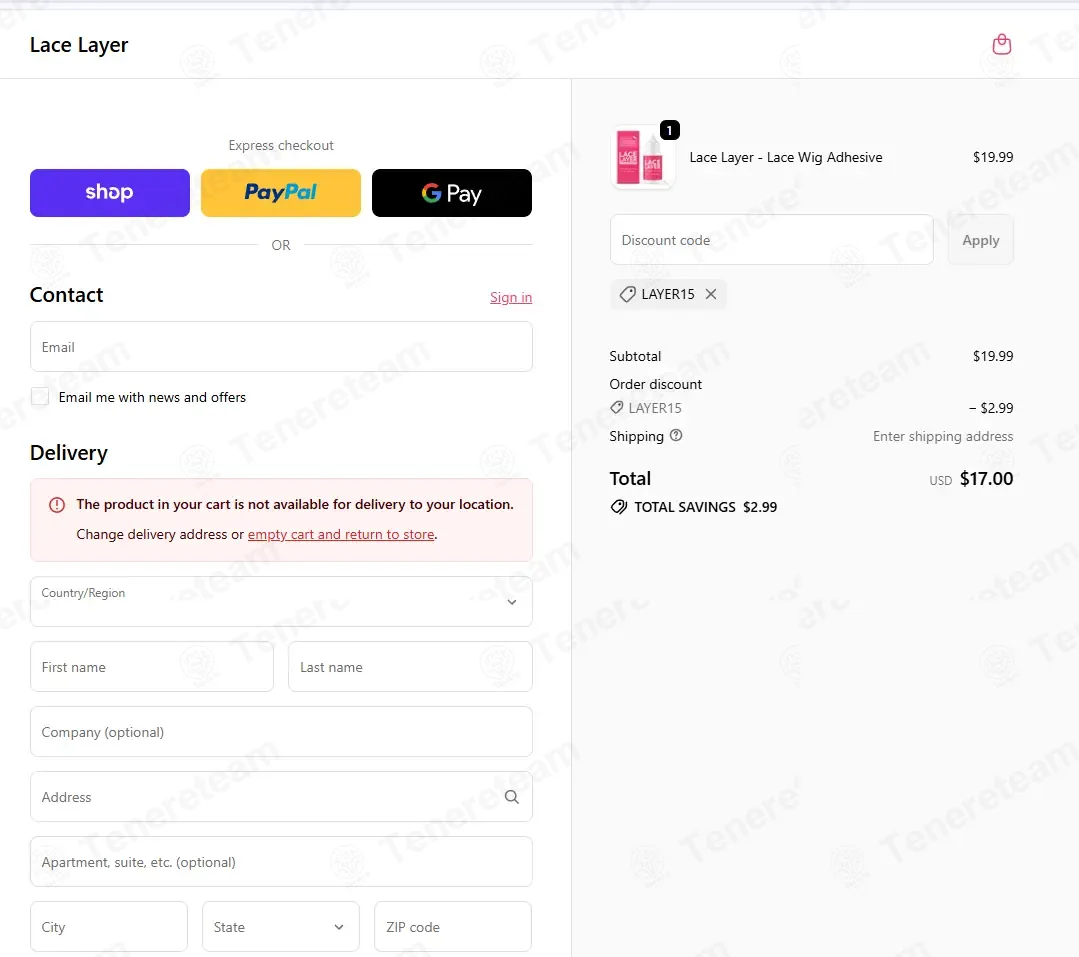 LaceLayer coupon code: 15% off with LAYER15. Tested and valid as 1 month ago.