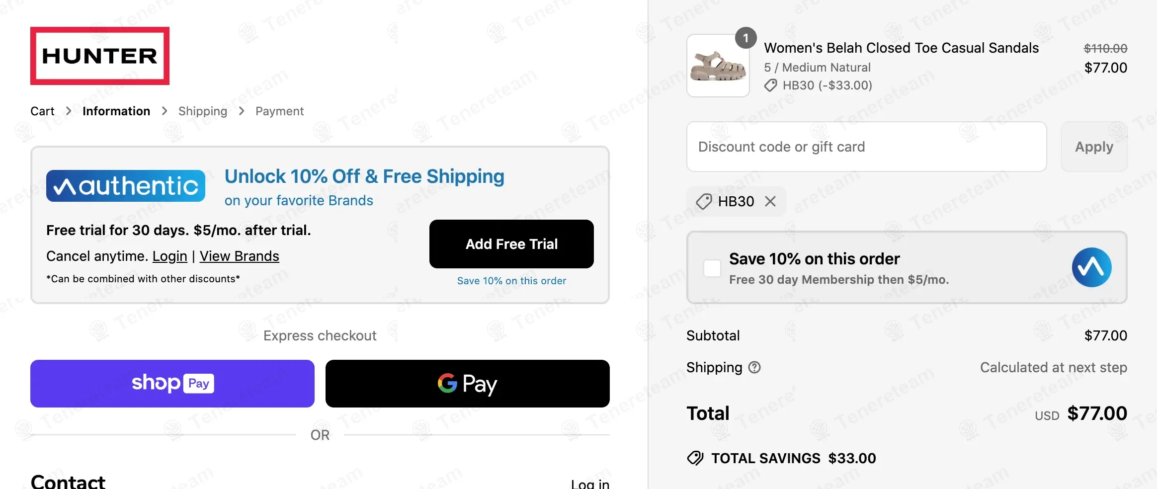 Hunter Boot coupon code: 30% off with HB30. Tested and valid as 1 year ago.