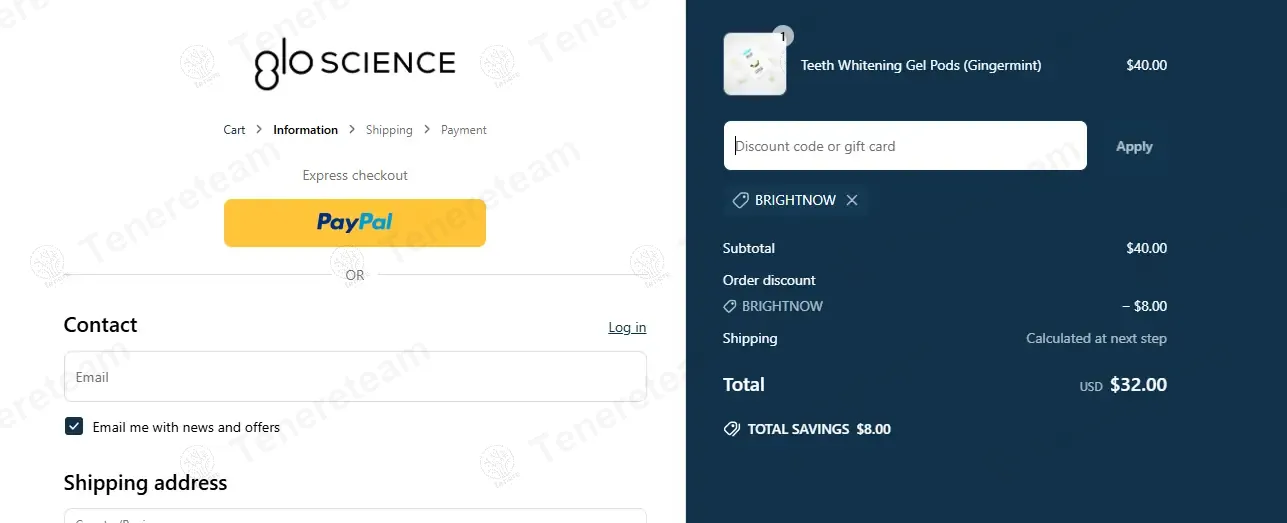 Gloscience.com coupon code: 20% off with BRIGHTNOW. Tested and valid as 1 year ago.