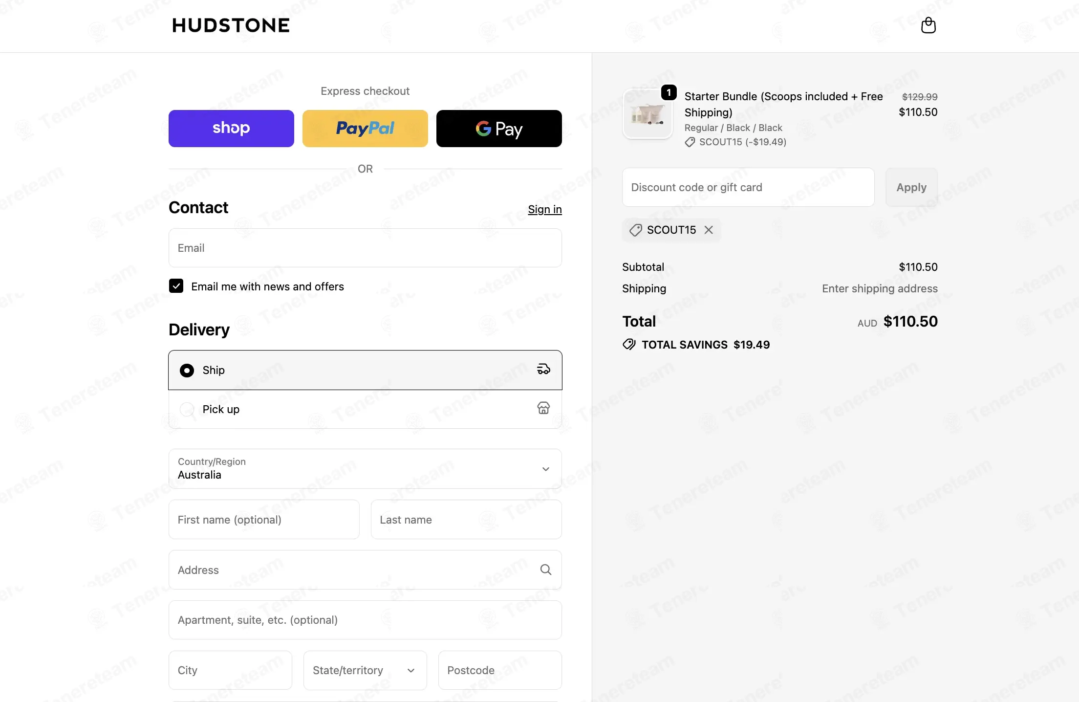 Hudstone Home apply coupon code