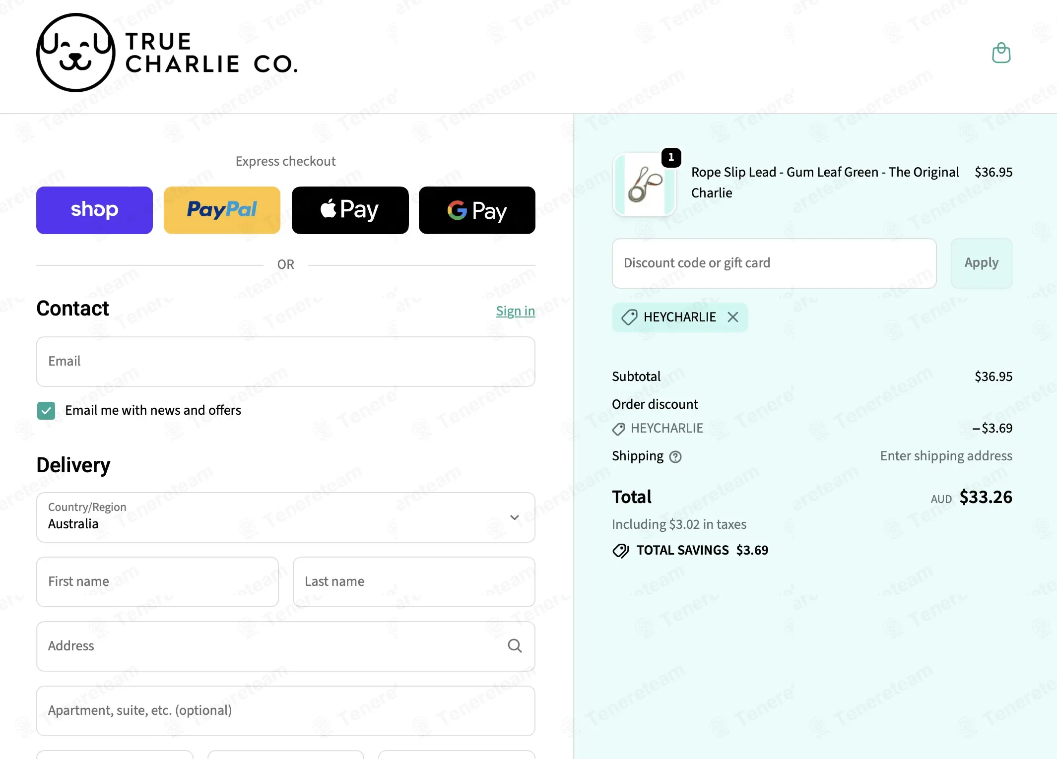True Charlie Co coupon code: 10% off with HEYCHARLIE. Tested and valid as 1 week ago.