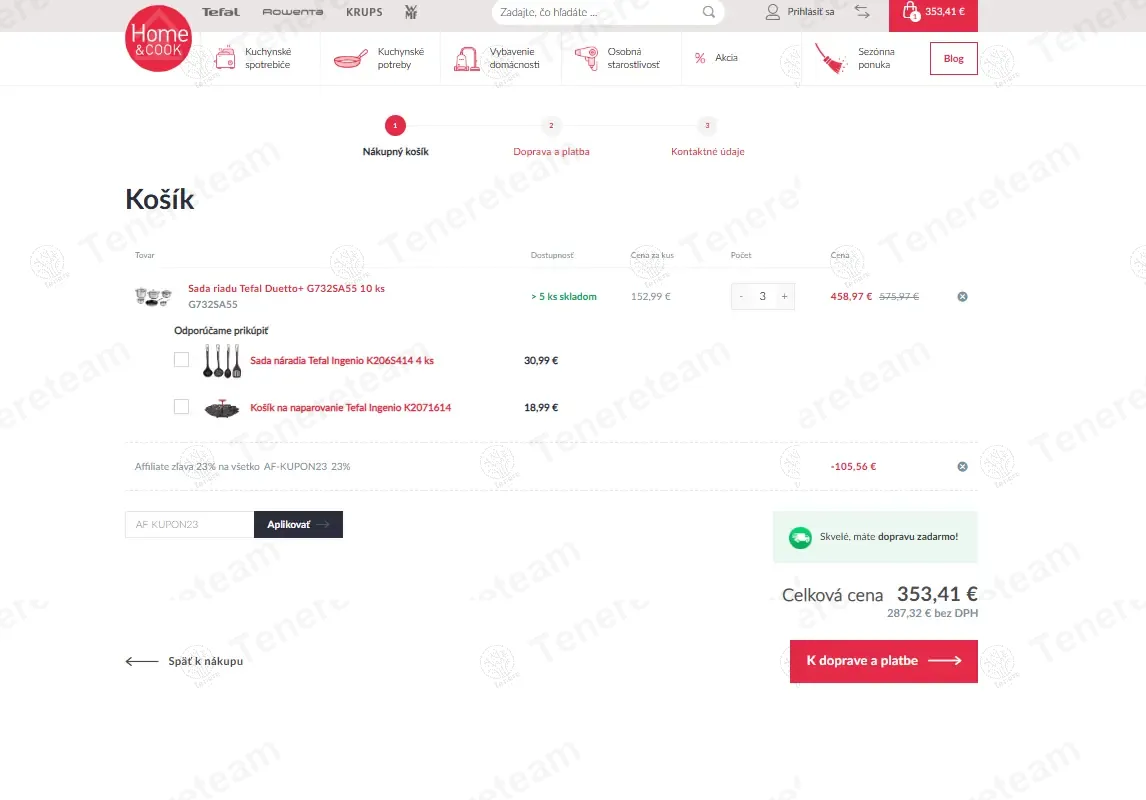 Home And Cook SK coupon code: 23% off with AF-KUPON23. Tested and valid as 1 year ago.