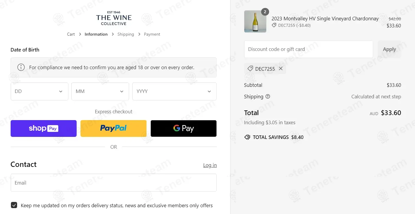 The Wine Collective AU coupon code: 20% off with DEC7255. Tested and valid as 1 year ago.