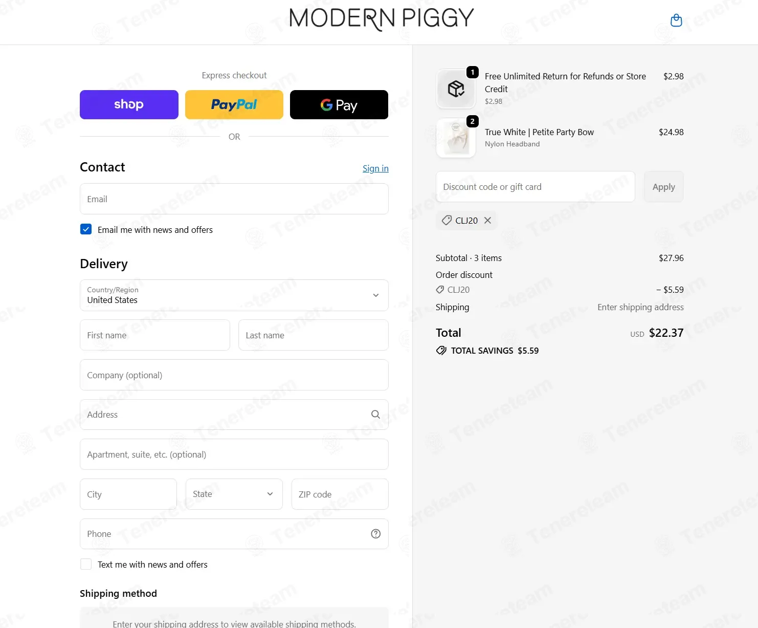 Modern Piggy coupon code: 20% off with CLJ20. Tested and valid as 1 month ago.