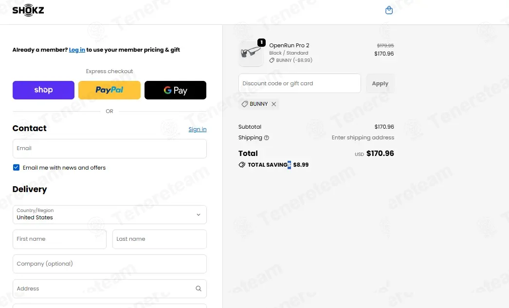 Shokz coupon code: 5% off with BUNNY. Tested and valid as 1 week ago.