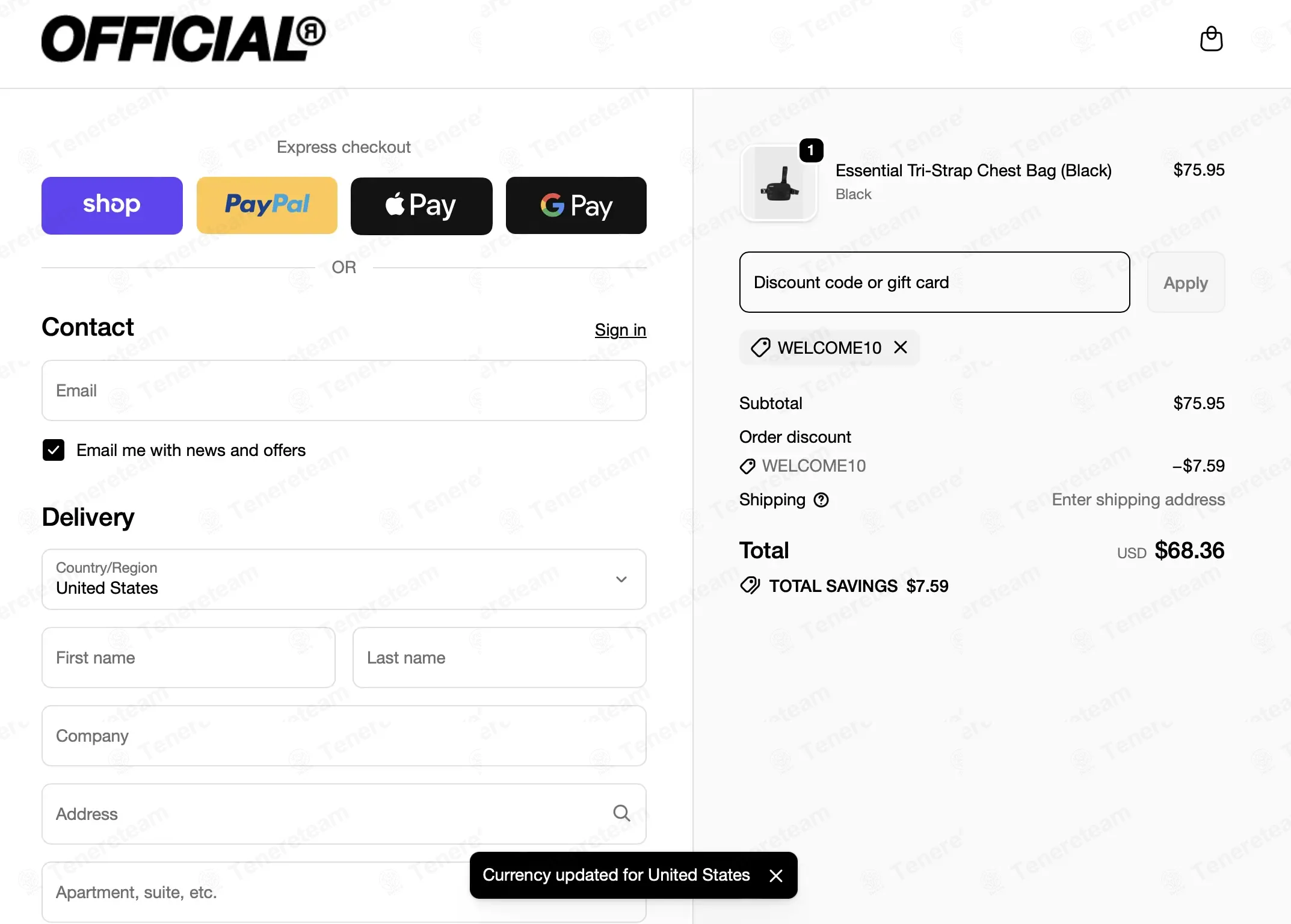 The Official Brand coupon code: 10% off with WELCOME10. Tested and valid as 2 months ago.