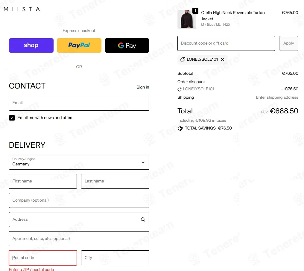 Miista coupon code: 10% off with LONELYSOLE101. Tested and valid as 6 months ago.