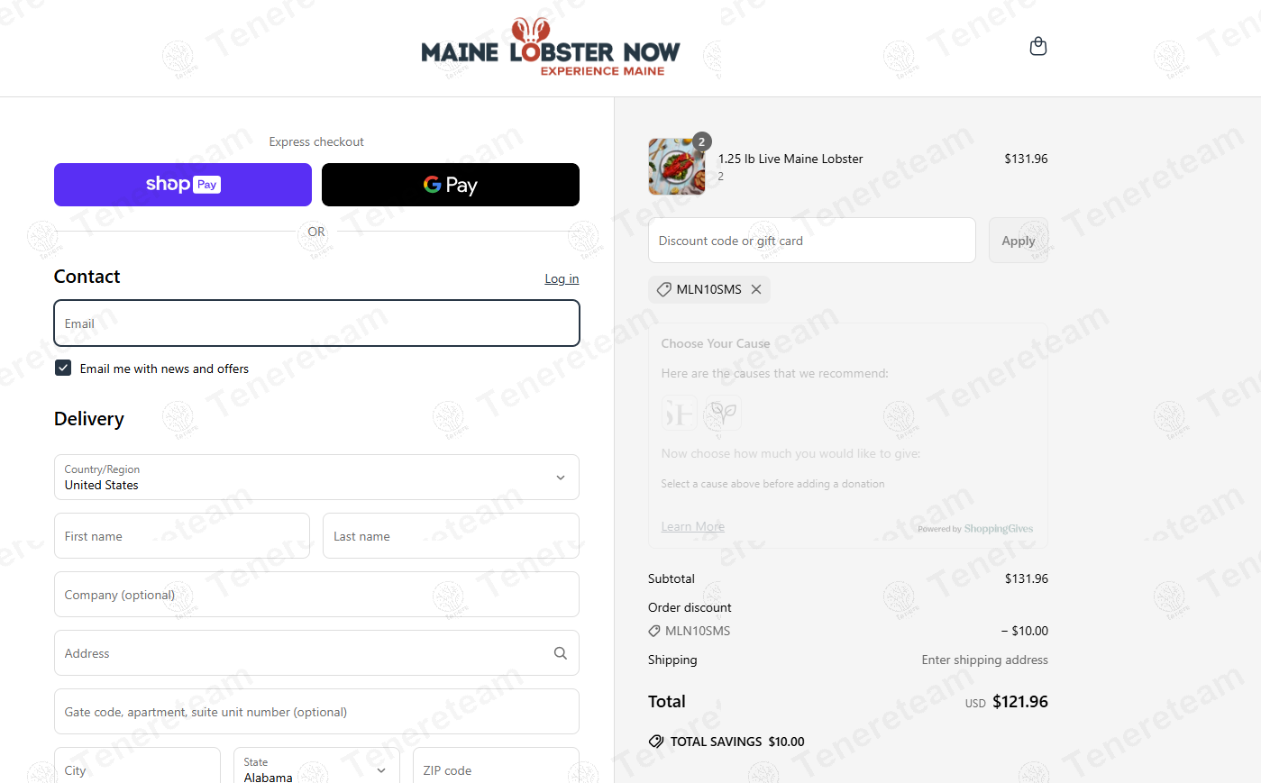 Maine Lobster Now coupon code: $10 off with MLN10SMS. Tested and valid as 1 year ago.