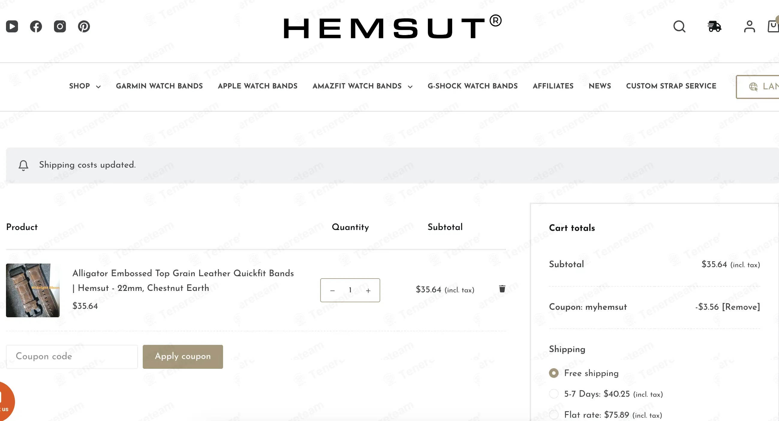 Hemsut Watch Bands coupon code: 10% off with myhemsut. Tested and valid as 51 seconds ago.