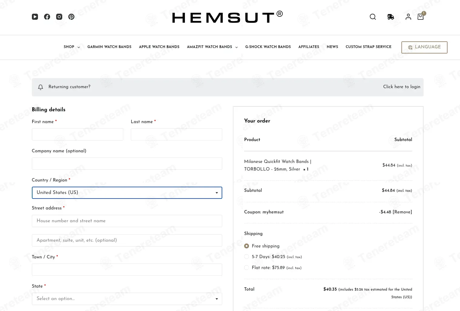 Hemsut Watch Bands coupon code: 10% off with myhemsut. Tested and valid as 51 seconds ago.