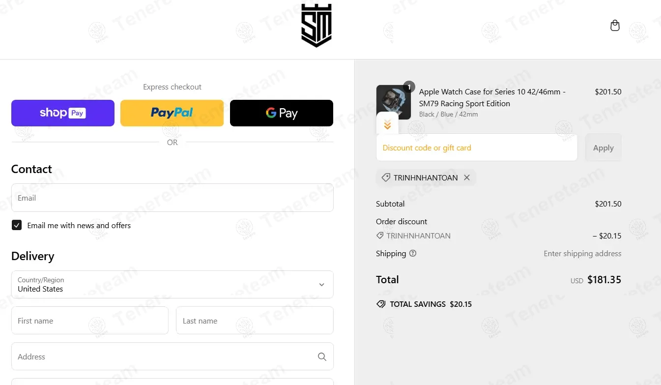 Steve Mille apply coupon code