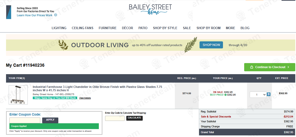 Bailey Street Home coupon code: 30% off with SORRY. Tested and valid as 9 months ago.