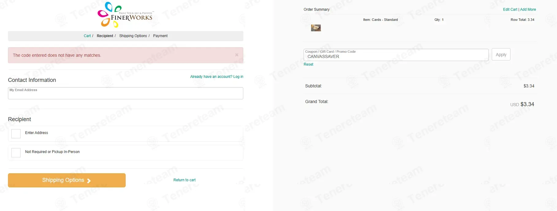 Finerworks coupon code: 25% off with CANVASSAVER. Tested and valid as 3 months ago.