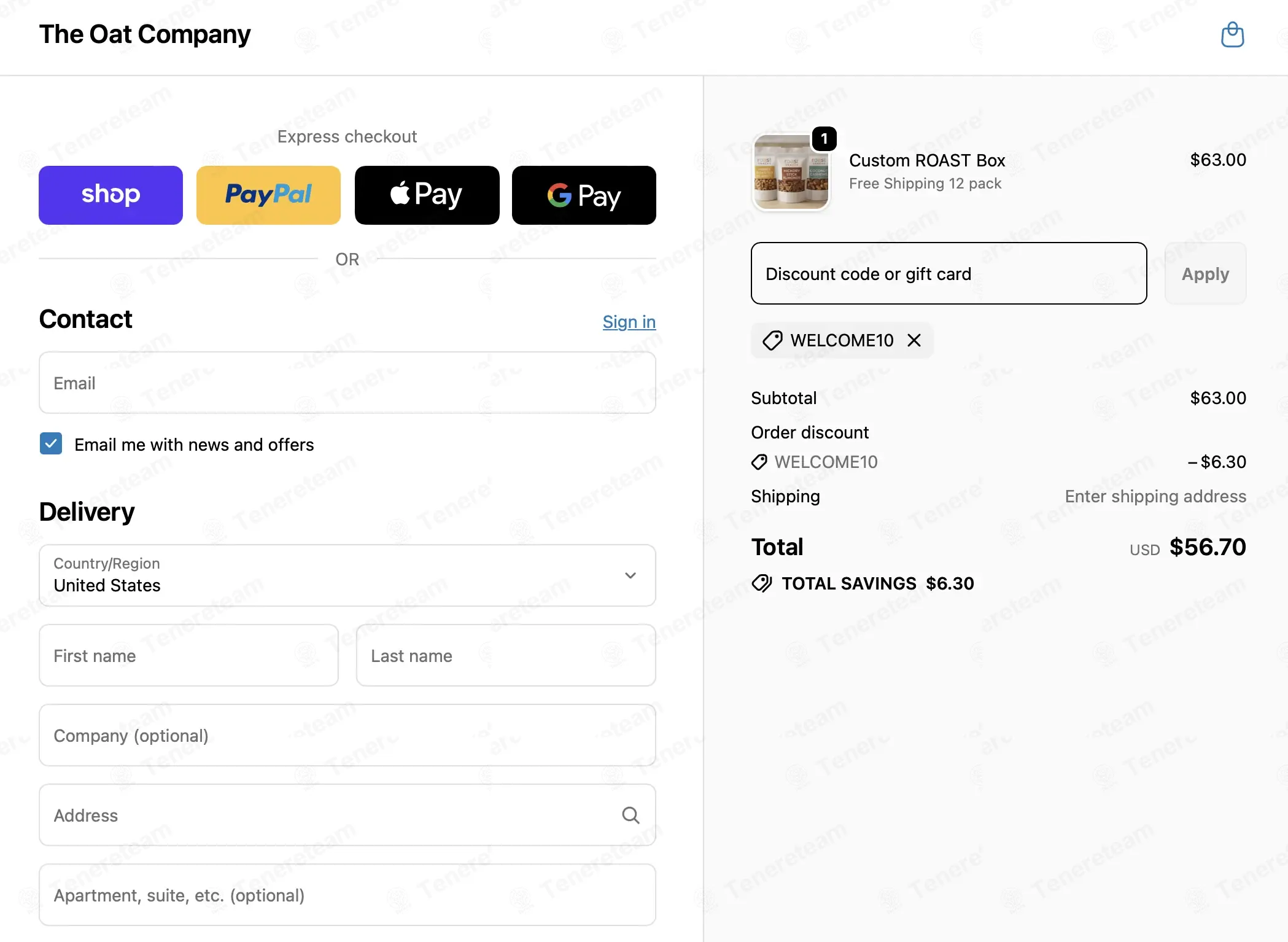 The Oat Company coupon code: 10% off with WELCOME10. Tested and valid as 4 months ago.