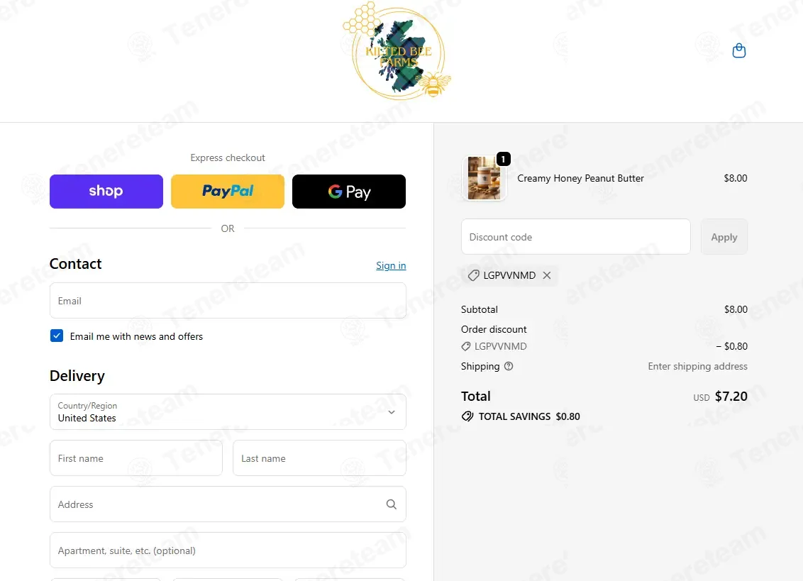 Kilted Bee Farms coupon code: 10% off with LGPVVNMD. Tested and valid as 5 months ago.