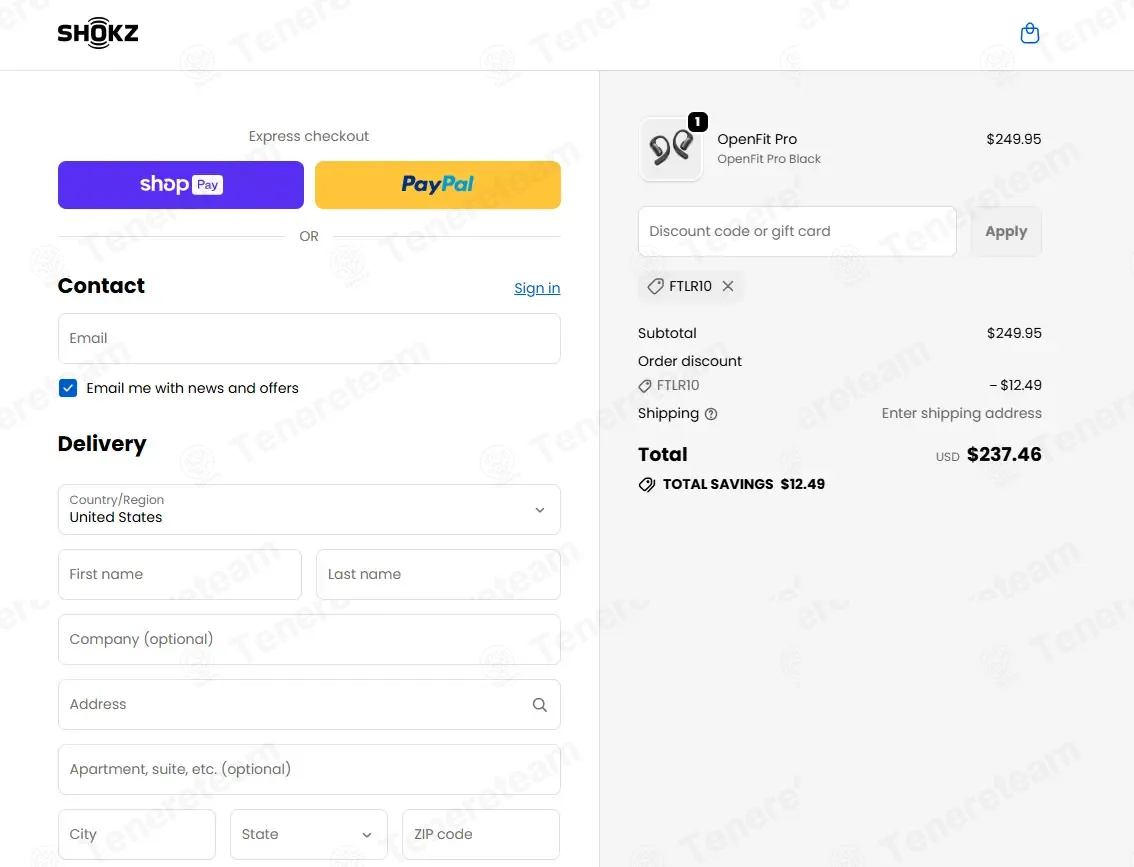 Shokz Canada coupon code: 5% off with FTLR10. Tested and valid as 1 month ago.