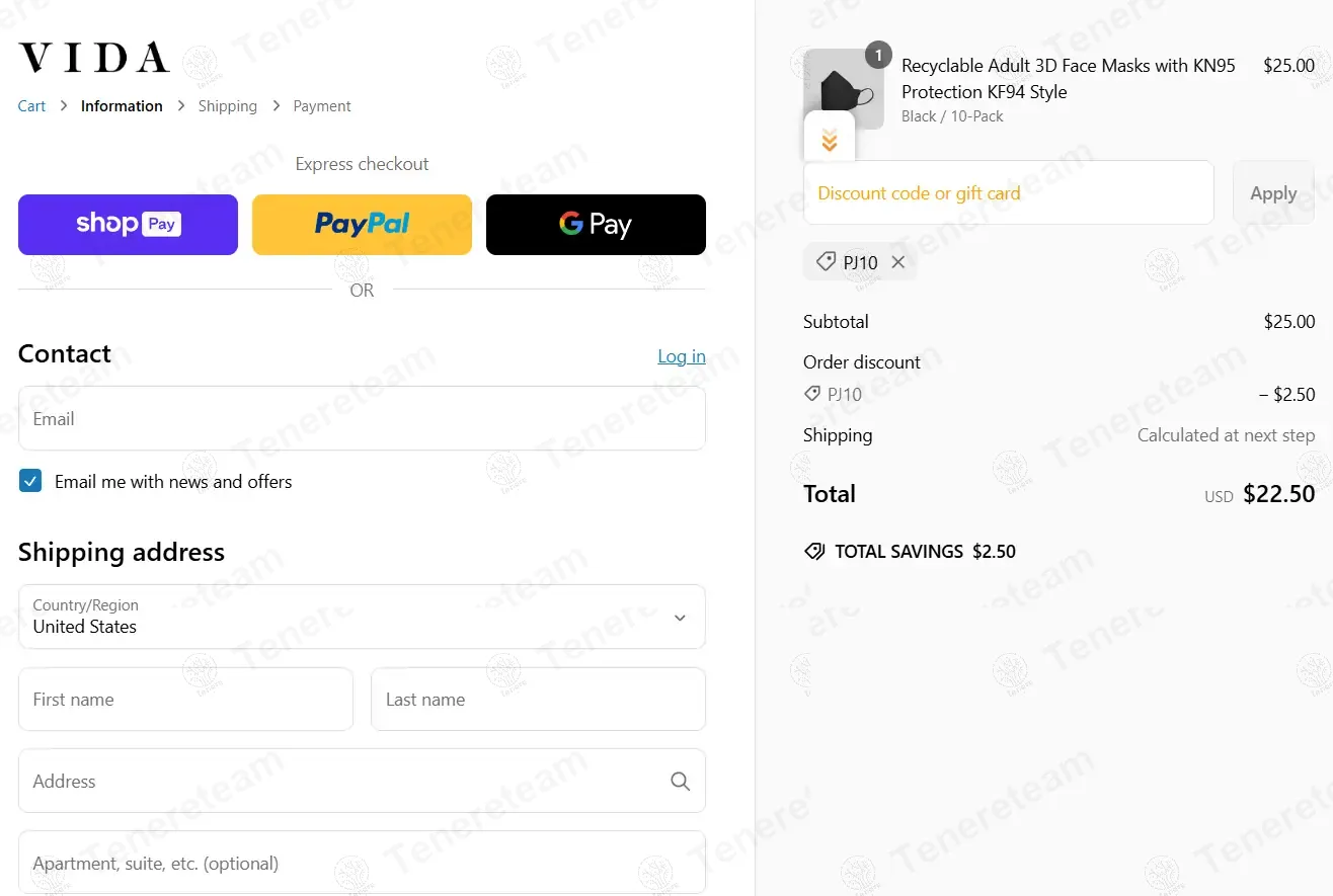Shopvida.com coupon code: 10% off with PJ10. Tested and valid as 1 year ago.