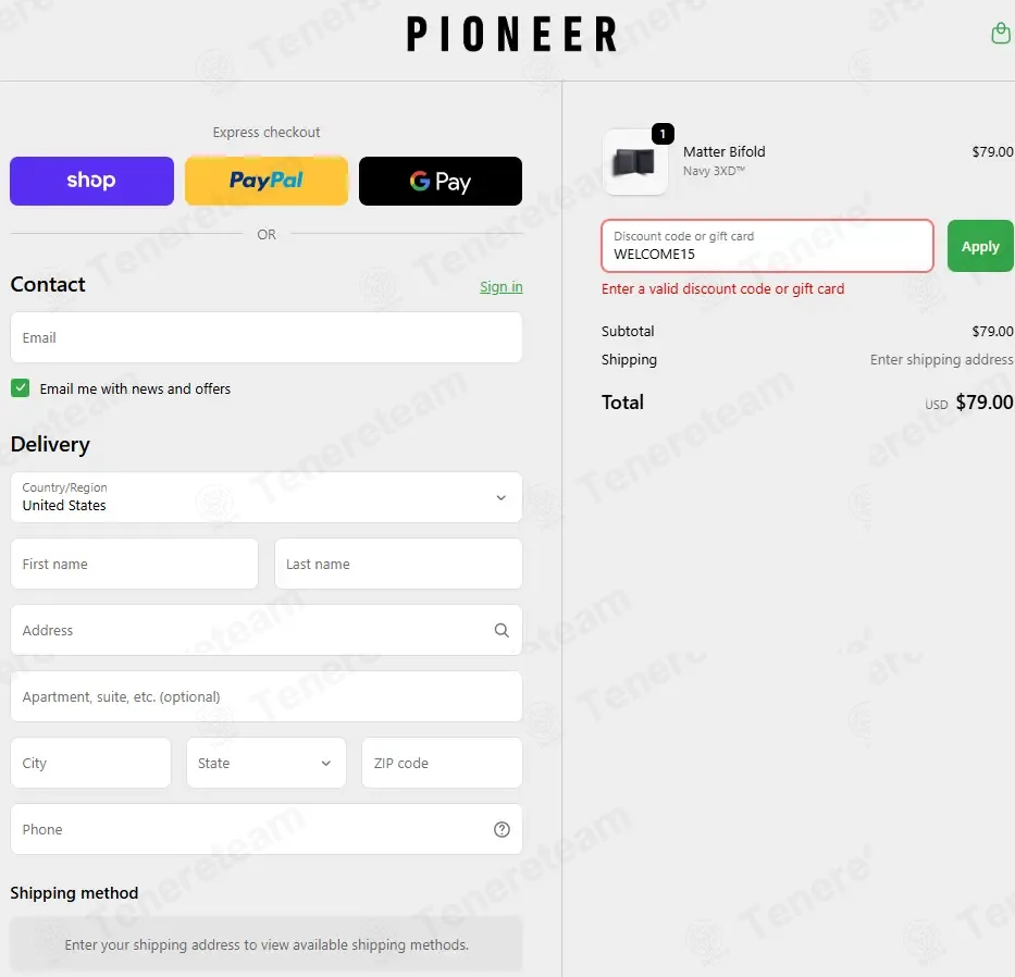 Pioneer Carry coupon code: 15% off with WELCOME15. Tested and valid as 2 months ago.