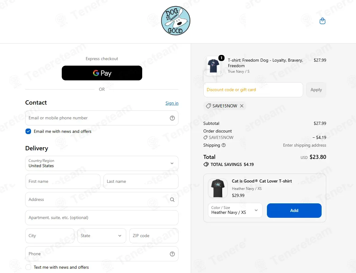 Dog Is Good coupon code: 15% off with SAVE15NOW. Tested and valid as 1 month ago.