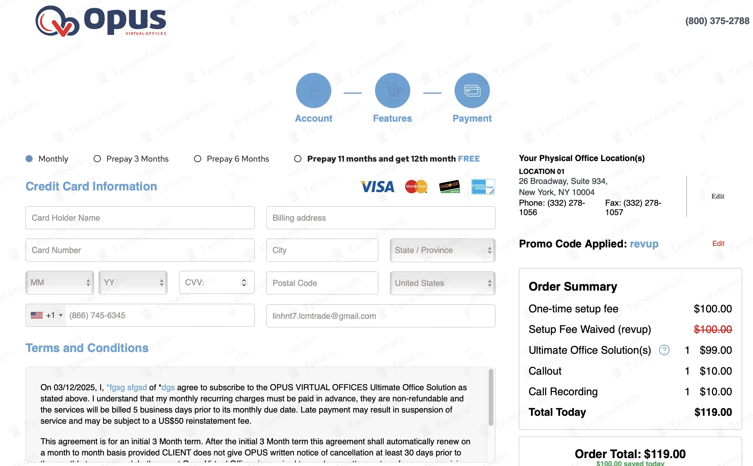 Opus Virtual Offices apply coupon code
