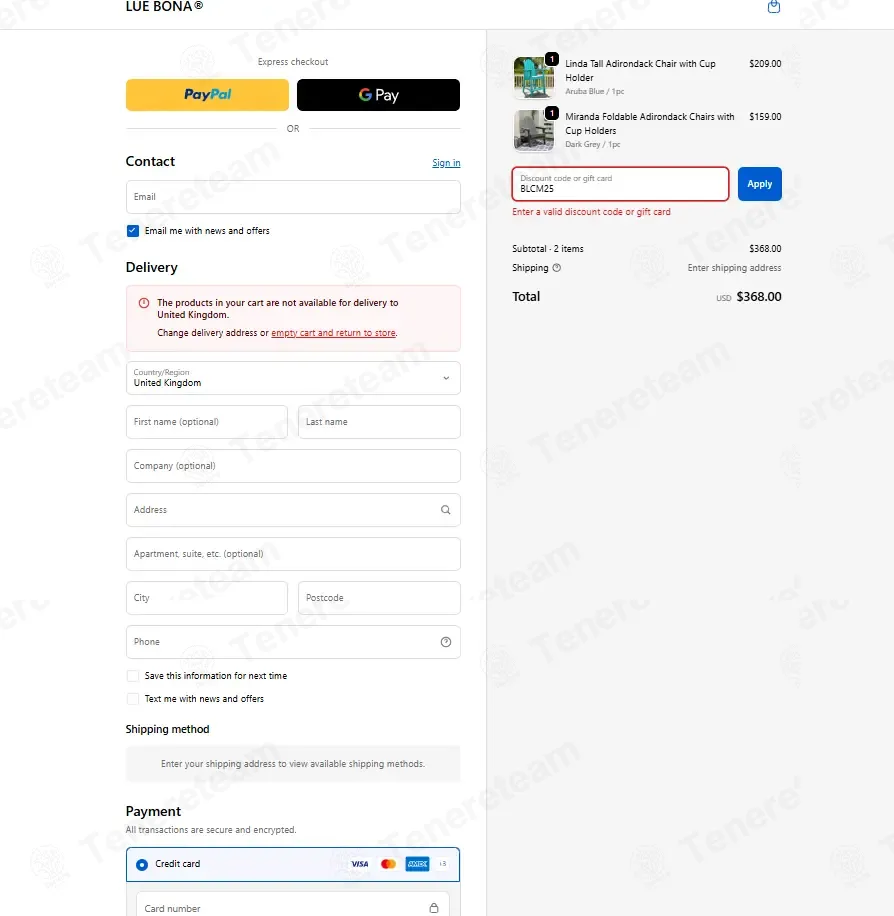 Lue Bona coupon code: 15% off with BLCM25. Tested and valid as 2 months ago.