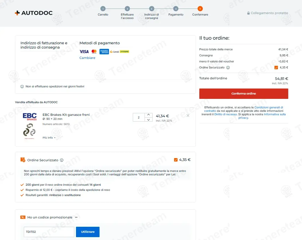 Auto-doc IT coupon code: 2% off with TDIT02. Tested and valid as 1 year ago.