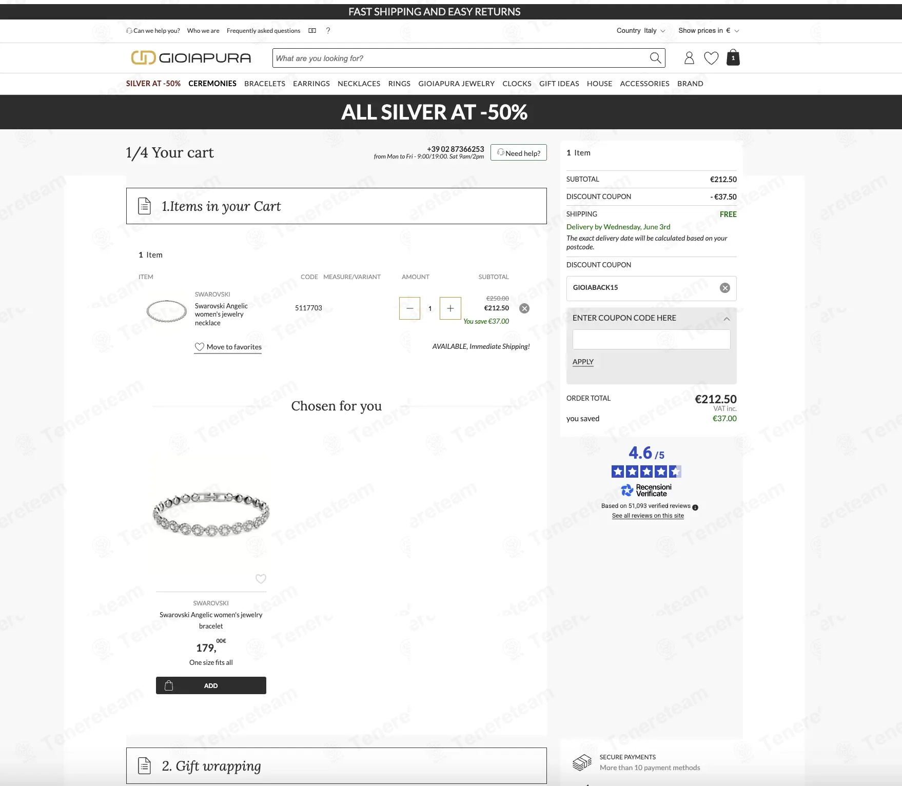 Gioiapura coupon code: 15% off with GIOIABACK15. Tested and valid as 3 weeks ago.