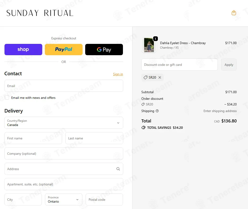 Sunday Ritual coupon code: 20% off with SR20. Tested and valid as 2 days ago.