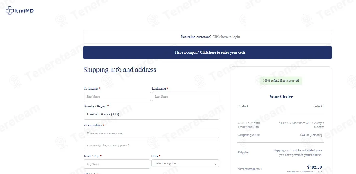 bmiMD coupon code: 10% off with GOALS10. Tested and valid as 4 days ago.