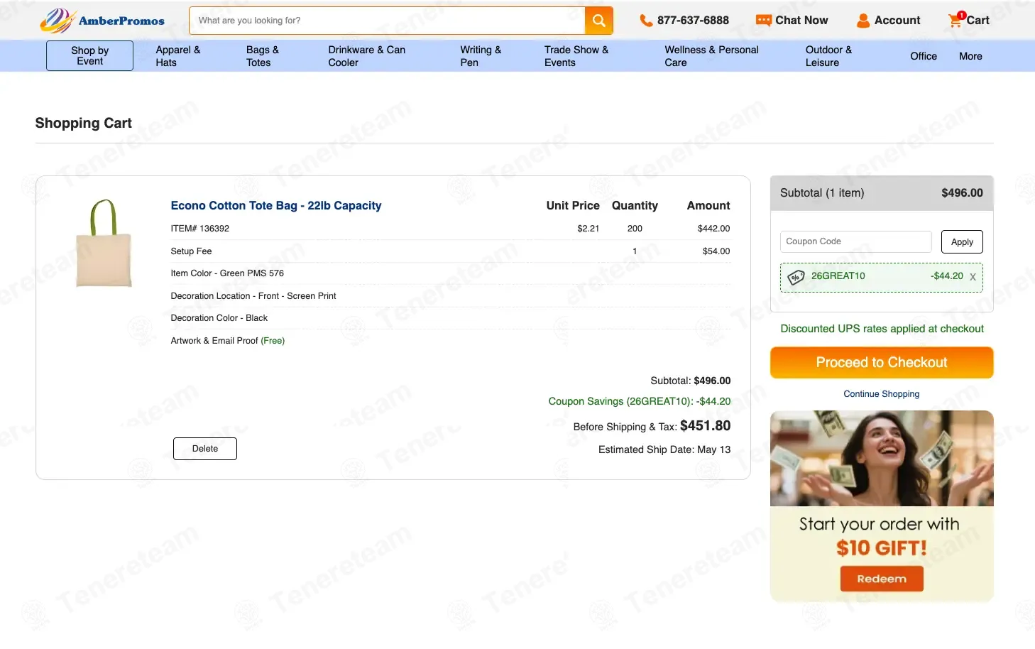 AmberPromos coupon code: 10% off with 26GREAT10. Tested and valid as 1 month ago.