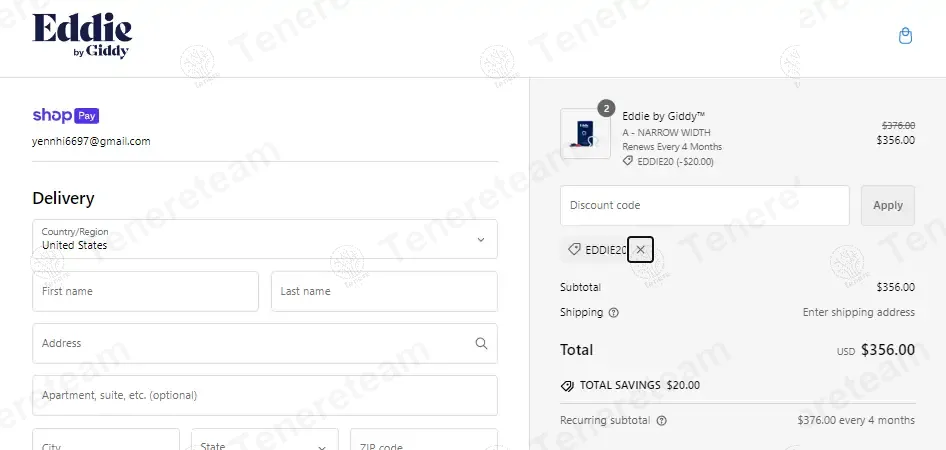 Eddie By Giddy coupon code: $20 off with EDDIE20. Tested and valid as 1 year ago.