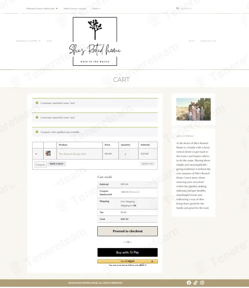 She’s Rooted Home coupon code: 10% off with thankyou10. Tested and valid as 1 month ago.