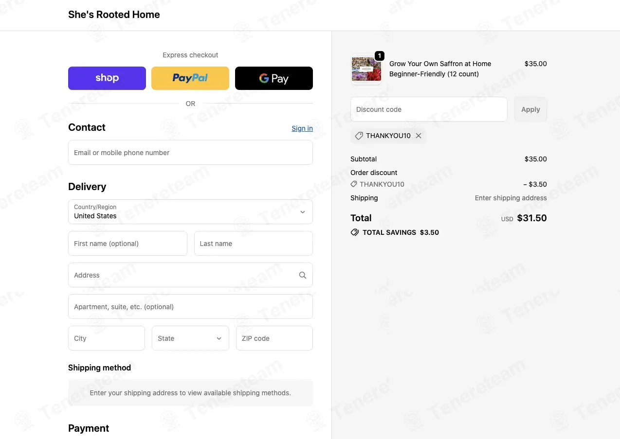 She’s Rooted Home coupon code: 10% off with thankyou10. Tested and valid as 1 month ago.