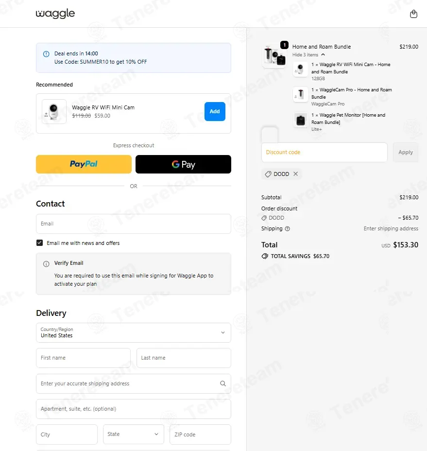 My Waggle coupon code: 30% off with DODD. Tested and valid as 1 day ago.