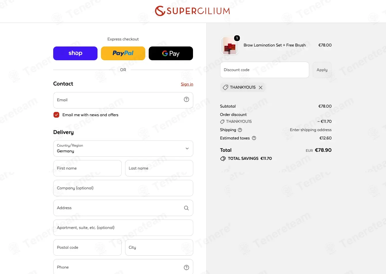 Supercilium DE coupon code: 15% off with THANKYOU15. Tested and valid as 1 week ago.