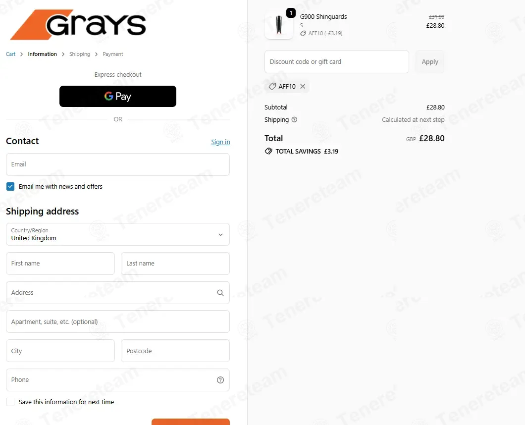 Grays Hockey coupon code: 10% off with AFF10. Tested and valid as 7 months ago.