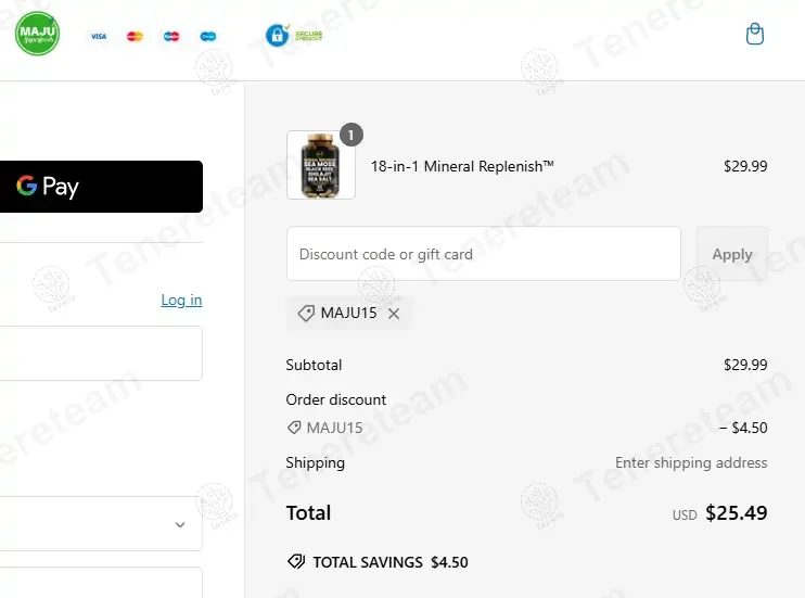 Maju Superfoods coupon code: 15% off with MAJU15. Tested and valid as 1 year ago.