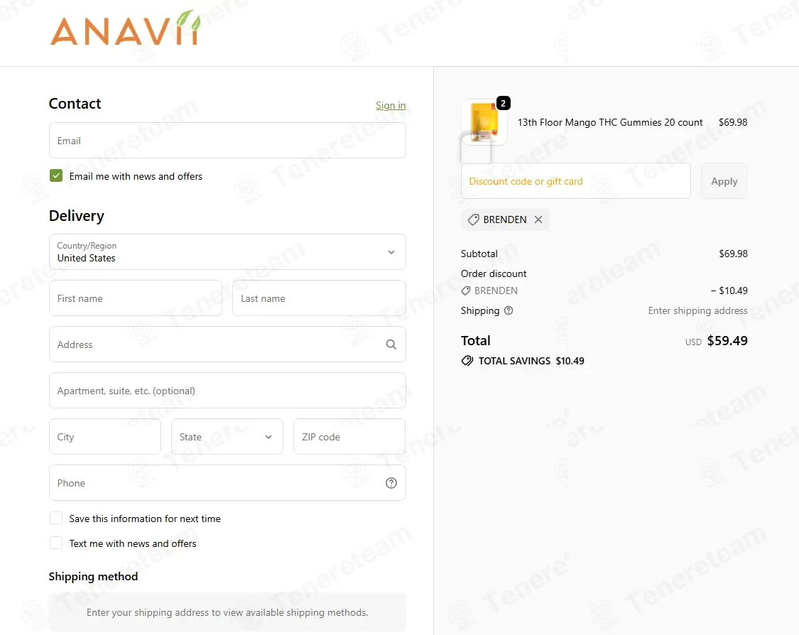 Anavii Market coupon code: 15% off with BRENDEN. Tested and valid as 4 weeks ago.
